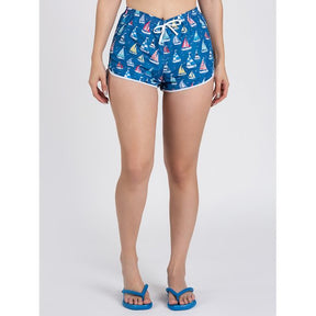 Short Feminino Slim Barco Azul