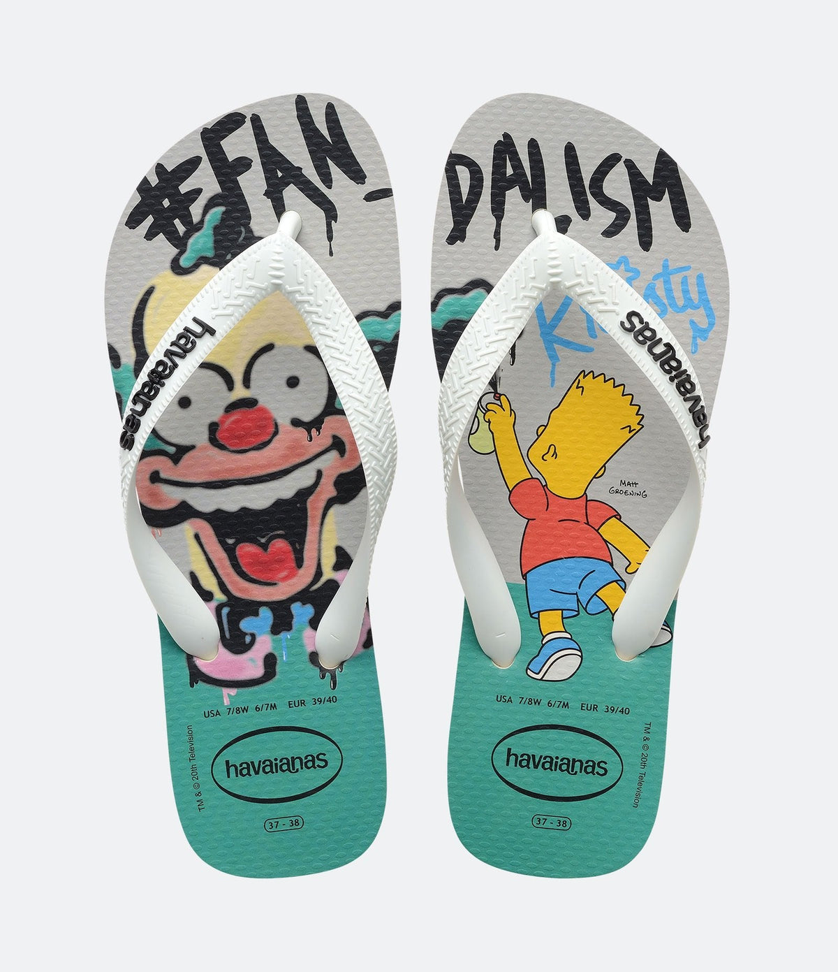 Chinelo Havaianas com Estampa The Simpsons Amarelo