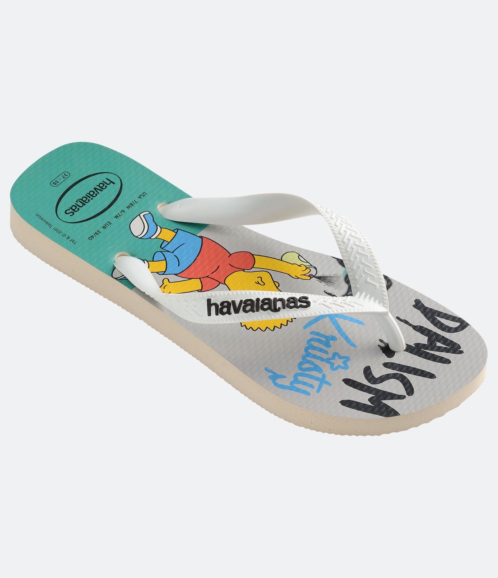 Chinelo Havaianas com Estampa The Simpsons Amarelo