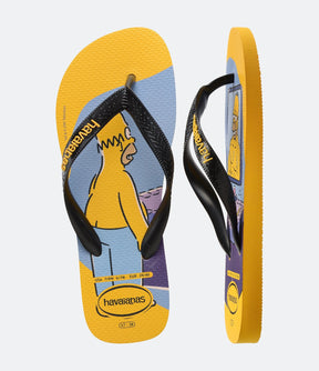 Chinelo Havaianas com Estampa The Simpsons Amarelo