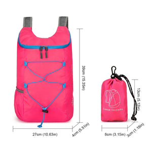 Mochila Dobrável Portátil 10L - Resistente à Água para Montanhismo, Ciclismo, Viagem e Acampamento