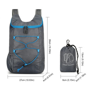 Mochila Dobrável Portátil 10L - Resistente à Água para Montanhismo, Ciclismo, Viagem e Acampamento