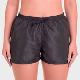 Short Praia Feminino Slim Liso Preto