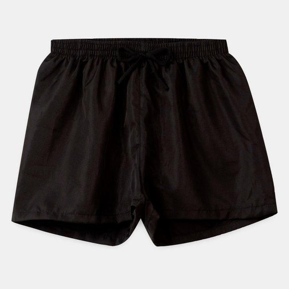 Short Praia Feminino Slim Liso Preto