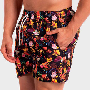 Short Masculino Slim Florata Marinho