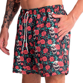 Short Slim Skull Red Preto – Estilo Ousado e Marcante! ❤️💀  Adicione uma dose de atitude ao s